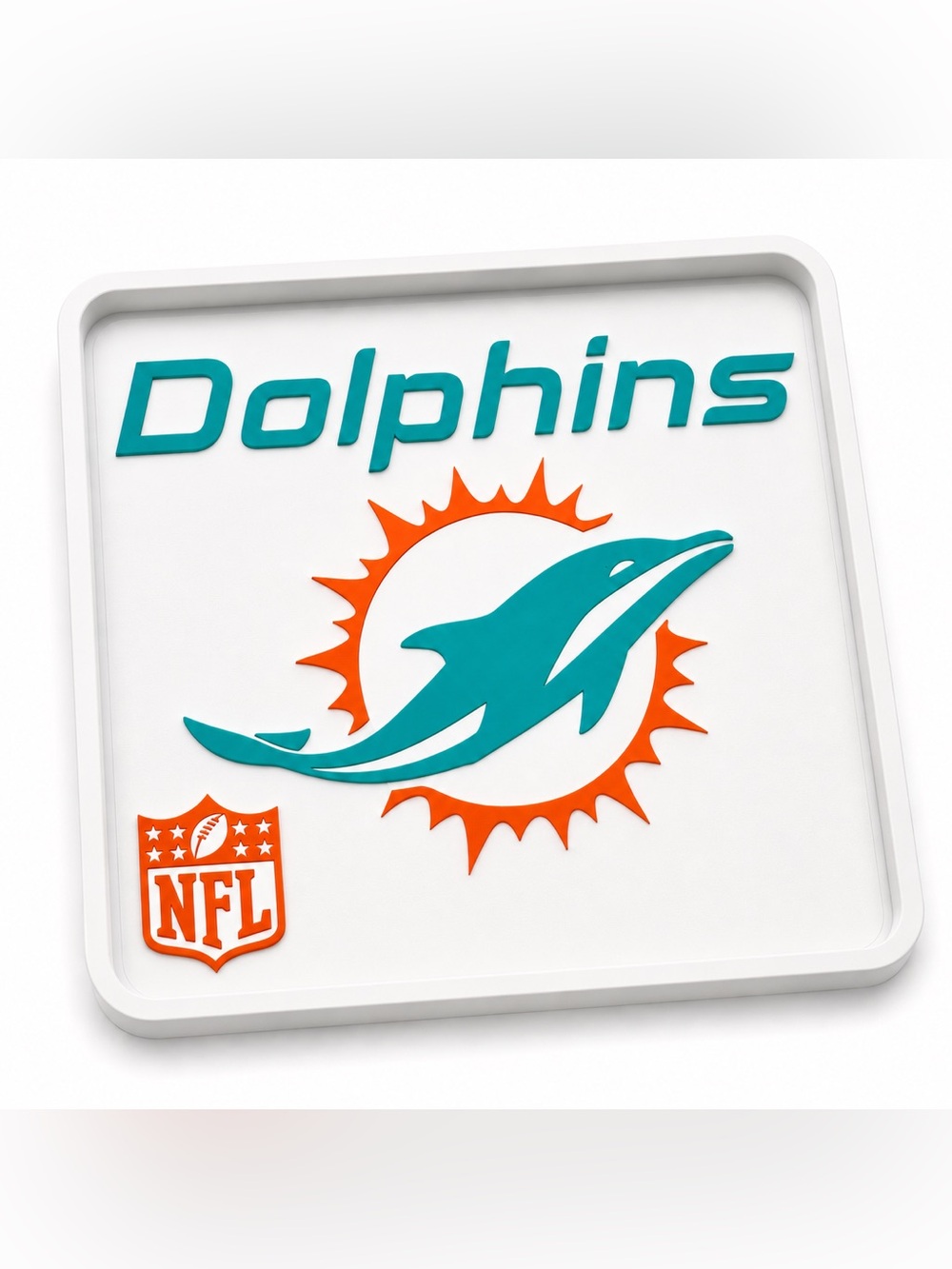 Miami Dolphins NFL Pocket Dump Tray - For Keys, Wallet, Money, Etc